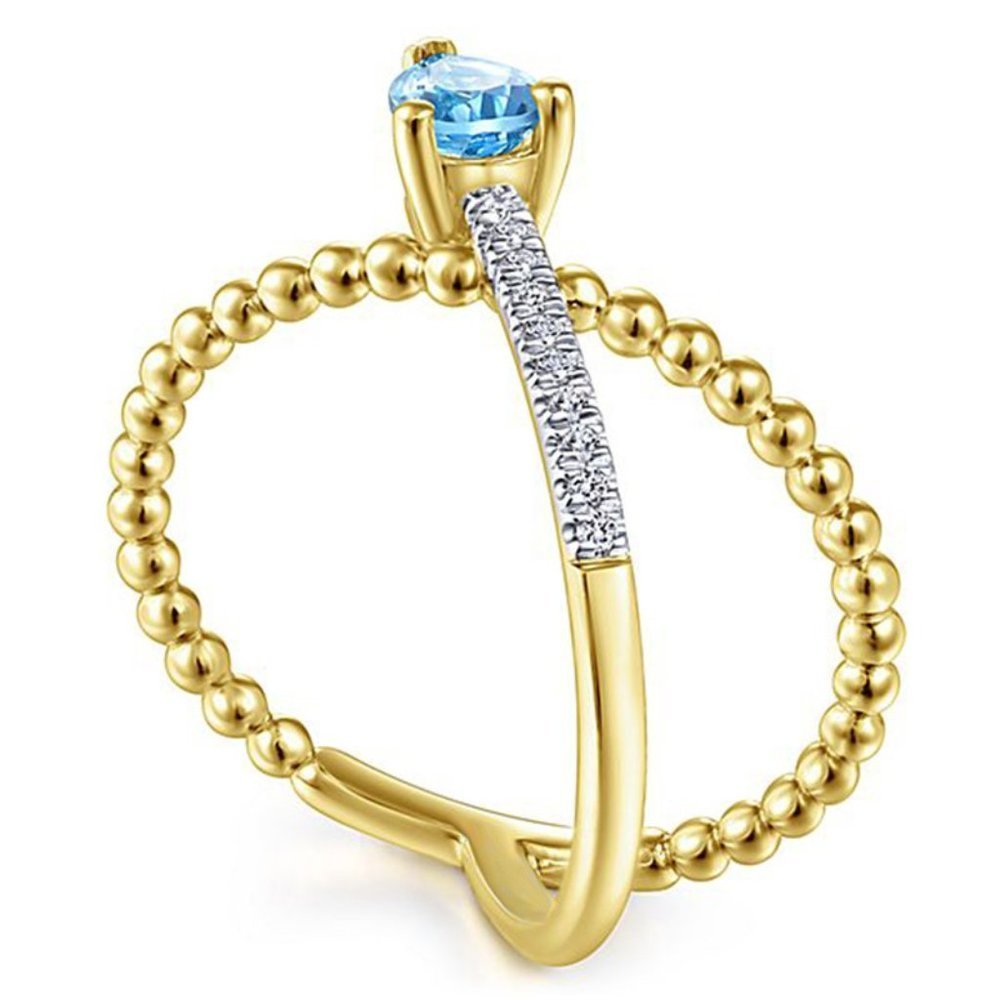Unique Asymmetric Design 10k Gold Ring Plain Ring Gpmb1505